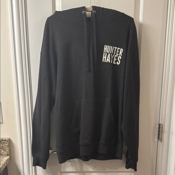 Hunter Hayes Hear Me Out Dark Gray Graphic Hoodie in Size Large - Picture 2 of 8